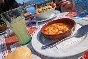 not much beats garlic prawns and fanta lemon!